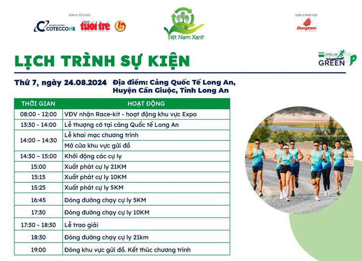 Lịch trình và sơ đồ Giải chạy GreenUP Marathon – Long An Half Marathon 2024 - Ảnh 1.